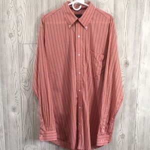 Bobby Jones Dress Shirt Peach Grid Pattern XL